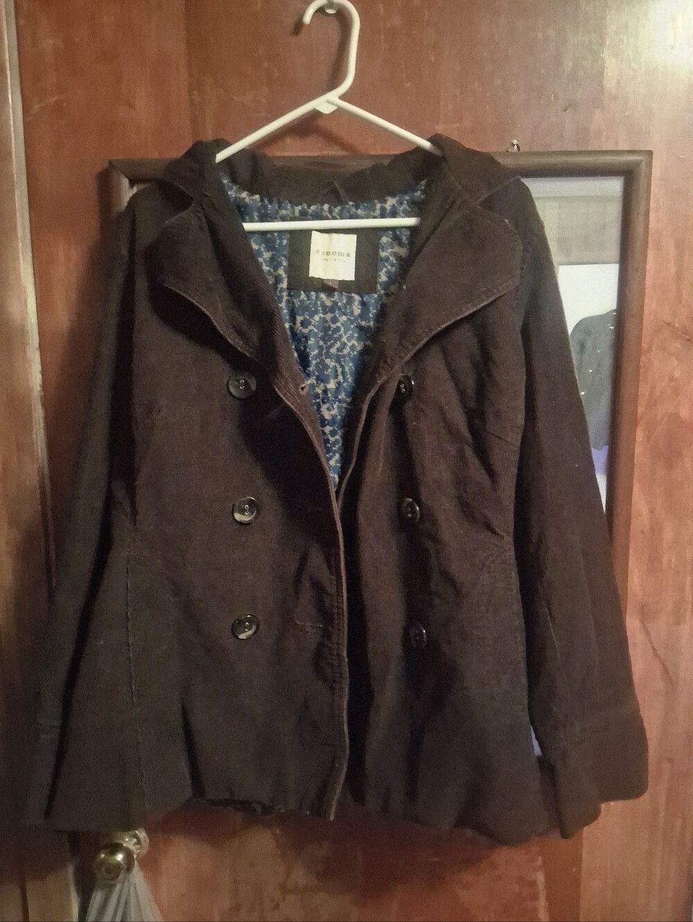 Sonoma Hooded Corduroy Womens Coat